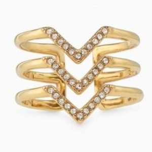 Stella & Dot Pave Chevron Ring - SZ S/M